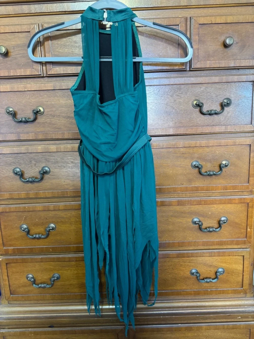 Weissman Elite Dark Green Mesh Halter Lyrical Dance Costume Dress MC